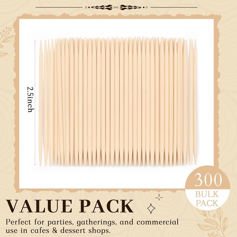 YANPROG Natural Birch Toothpicks for Teeth 300-Pack, 2.5 Inch Wooden Toothpicks for Appetizers, Fruit, and Barbecue, Smooth & Splinter-Free，Parties - Image 3